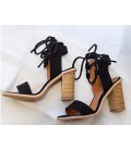 Sexy Women Pumps Open Toe Lace up Heels Sandals