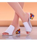 Rhinestone Peep Toe Heels Women Sandals Shoes