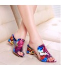 Rhinestone Peep Toe Heels Women Sandals Shoes