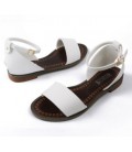 New Solid Flat Sandals Soft Leather Sandals Women Beach Shoes
