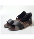 New Solid Flat Sandals Soft Leather Sandals Women Beach Shoes