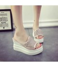 women Summer Sandals women's Pure color Fish mouth sandals