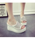 women Summer Sandals women's Pure color Fish mouth sandals