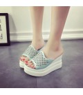 women Summer Sandals women's Pure color Fish mouth sandals