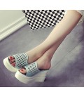 women Summer Sandals women's Pure color Fish mouth sandals