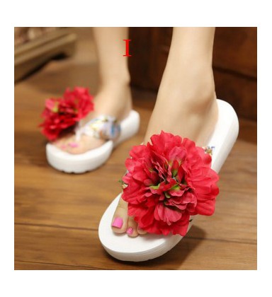 Flowers Woman Beach Flip Flops Summer Sandals