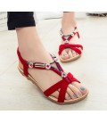 Women Sandals Flats Ankle-Strap Shoes