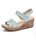 Summer shoes women Fretwork Carving Swing Wedges