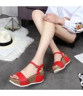 Women's Sandals Spring Summer Comfort PU Casual Wedge Heel