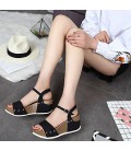 Women's Sandals Spring Summer Comfort PU Casual Wedge Heel