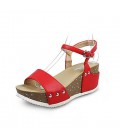 Women's Sandals Spring Summer Comfort PU Casual Wedge Heel
