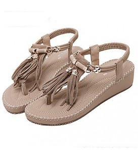 Women's Shoes Leatherette Wedge Heel Wedges Slingback Sandals 