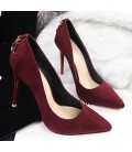 Vintage Sexy Red Black Blue Pointed Toe High Heels Women Pumps Shoes