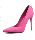 Vintage Sexy Red Black Blue Pointed Toe High Heels Women Pumps Shoes