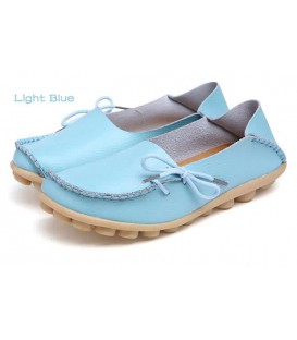 Women Real Leather Shoes Moccasins Mother Loafers Soft Leisure Flats