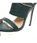 Women's Sandals Spring Summer Club Shoes PU Party & Evening Dress Casual Stiletto Heel Chain Tassel
