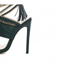 Women's Sandals Spring Summer Club Shoes PU Party & Evening Dress Casual Stiletto Heel Chain Tassel
