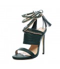 Women's Sandals Spring Summer Club Shoes PU Party & Evening Dress Casual Stiletto Heel Chain Tassel