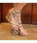 Sweet Square Rhinestone Buckle Silk Surface Women Pumps