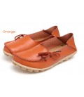Women Real Leather Shoes Moccasins Mother Loafers Soft Leisure Flats