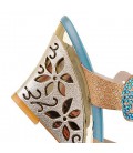 Summer Sandals Women Peep Toe Wedge Sandals