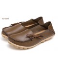 Women Real Leather Shoes Moccasins Mother Loafers Soft Leisure Flats