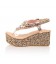 Women's Spring Summer Platform Leatherette Casual Wedge Heel 
