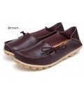 Women Real Leather Shoes Moccasins Mother Loafers Soft Leisure Flats