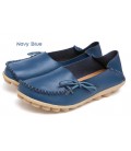 Women Real Leather Shoes Moccasins Mother Loafers Soft Leisure Flats