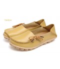 Women Real Leather Shoes Moccasins Mother Loafers Soft Leisure Flats