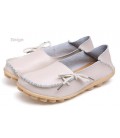 Women Real Leather Shoes Moccasins Mother Loafers Soft Leisure Flats