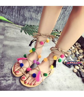 Women's Sandals Fashion All Match Sweet Suede Dress Casual Flat