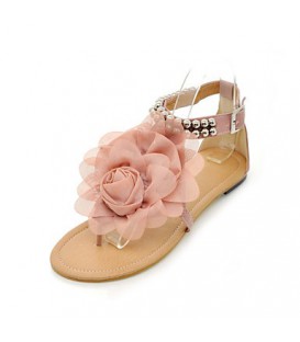 Women's Sandals Spring Summer Fall PU Outdoor Dress Casual Flat 