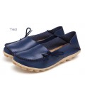 Women Real Leather Shoes Moccasins Mother Loafers Soft Leisure Flats