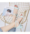 Women's Sandals Spring Summer Comfort PU Casual Stiletto Heel Buckle