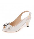 Women's Shoes Patent Leather / Glitter Kitten Heel Peep Toe Sandals 