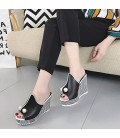 Women's Sandals Summer Comfort PU Casual Wedge Heel Walking