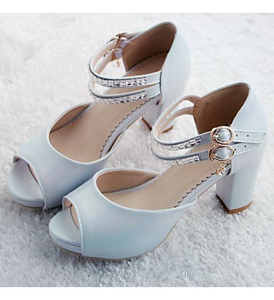 Women's Boots Winter Mary Jane PU Casual Wedge Heel Feather