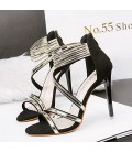 Women's Sandals Spring Summer Comfort Leather Dress Stiletto Heel