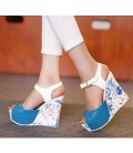 Women's Sandals Summer Comfort PU Casual Wedge Heel Walking