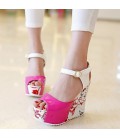 Women's Sandals Summer Comfort PU Casual Wedge Heel Walking
