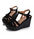 Women's Heels 15CM Heel Height Sexy Round Toe Wedge Heel Pumps 