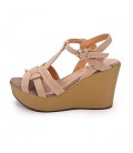 Women's Heels 15CM Heel Height Sexy Round Toe Wedge Heel Pumps 