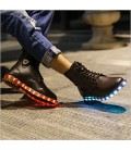 Women's Spring Fall Winter Leatherette Casual Chunky Heel Lace-up Black boot