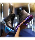 Women's Spring Fall Winter Leatherette Casual Chunky Heel Lace-up Black boot