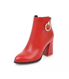 Women's Boots Comfort Fall Winter Leatherette Walking Shoes