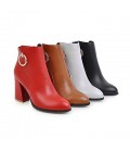 women pumps square heels fashion lace up women boots 