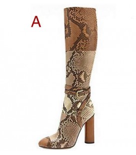 Women's Shoes Leather Chunky Heel Fashion Boots