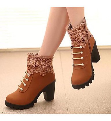 Women's Shoes Real Leather PU Fall Winter Comfort Fashion Boots Women's Shoes Real Leather PU Fall Winter Comfort Fashion Boots