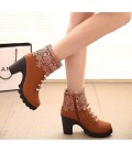 Women's Shoes Real Leather PU Fall Winter Comfort Fashion Boots 